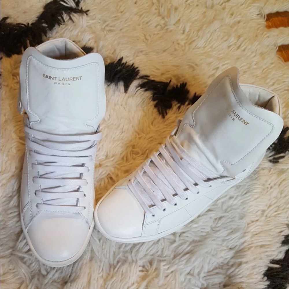 Ysl Saint Laurent White Shoes